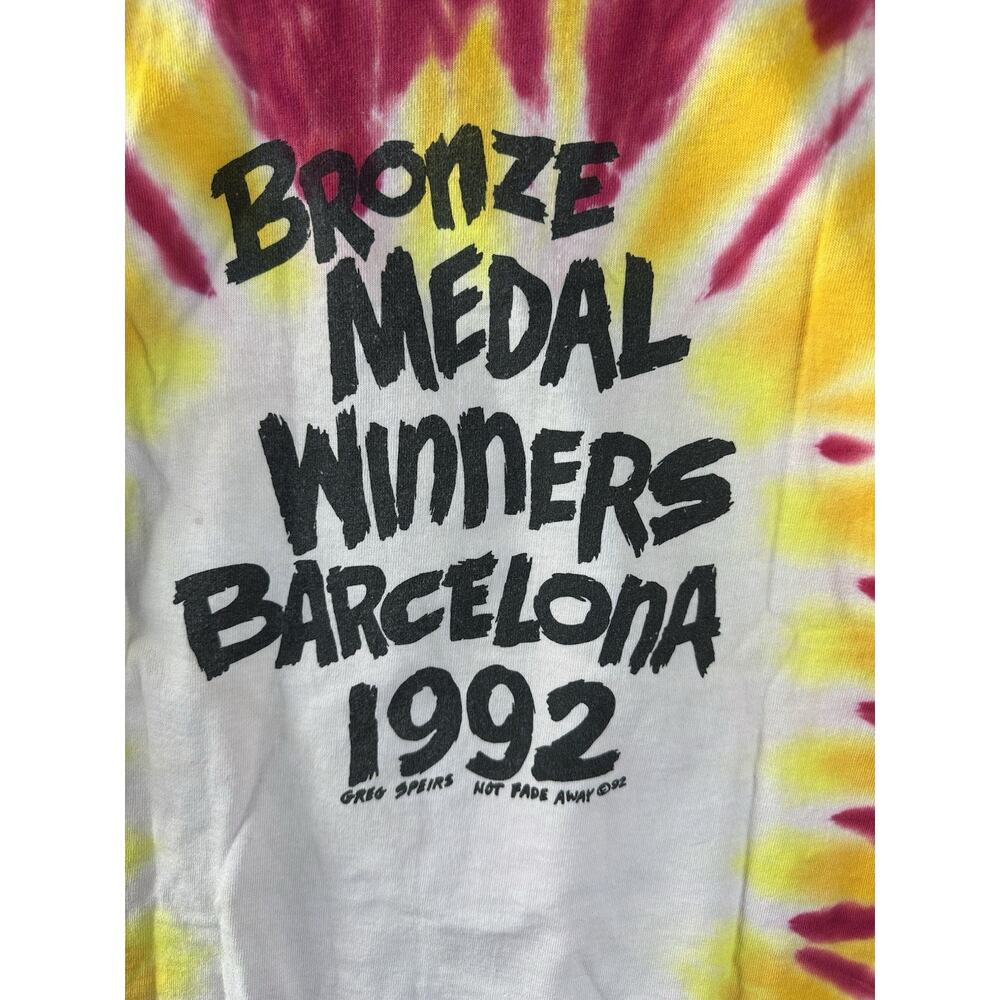 VINTAGE 1992 GRATEFUL DEAD LITHUANIA BASKETBALL SHIRT LIQUID BLUE LARGE VTG - Picture 4 of 10